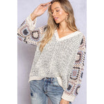 Crochet Sleeve Sweater