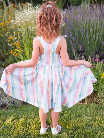 Watercolor Twirl Dress